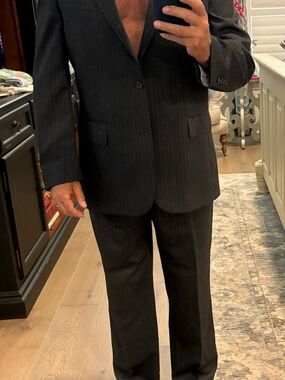 Jos. A. Bank Dark Gray Pinstripe Men's Suit